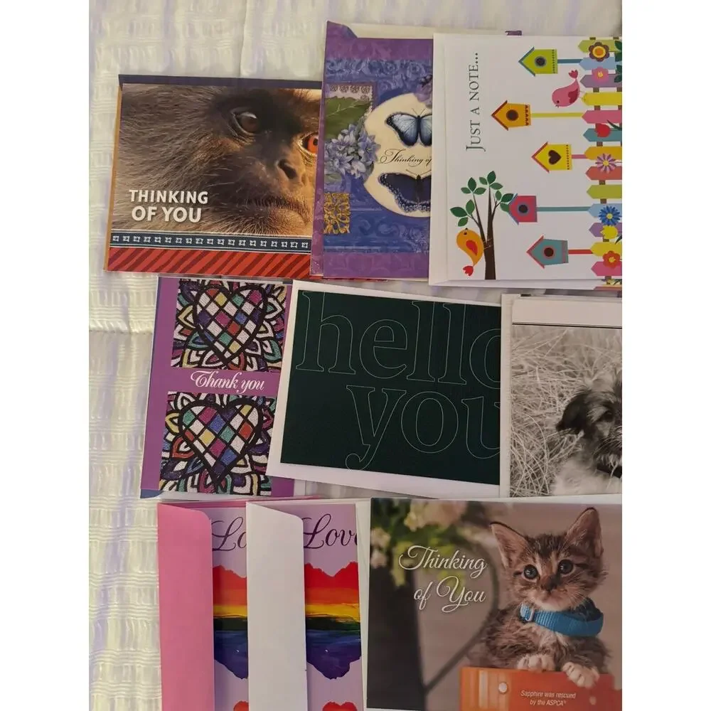 Lot of 14 Greeting Cards Thinking of You Hello Thank You